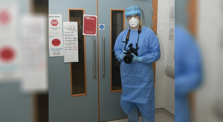 A Level 3 Creative Media student at SERC’s Bangor Campus has been making history with his photographs which capture working on the frontline of the coronavirus pandemic at the Ulster Hospital over the past year.